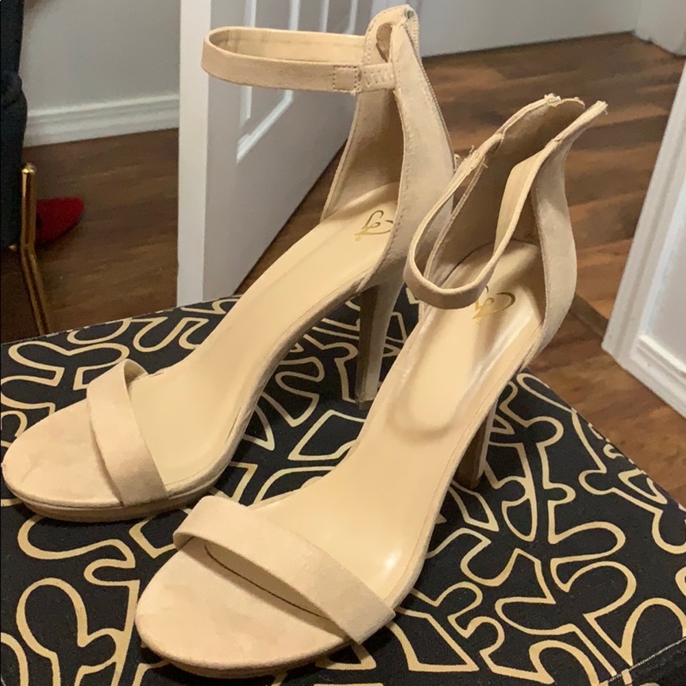 Nude high heels